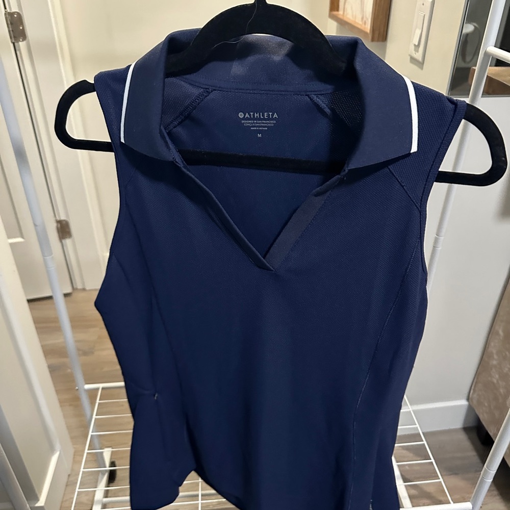 Ladies golf collared tank
